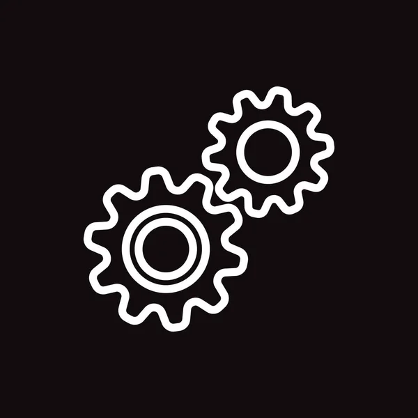 Cogwheels Icono Web Ilustración Vectorial — Vector de stock