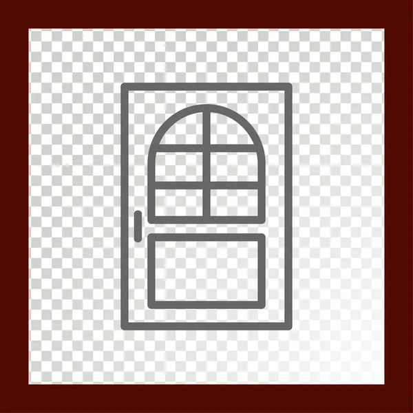 Door Web Icon Vector Illustration — Stock Vector