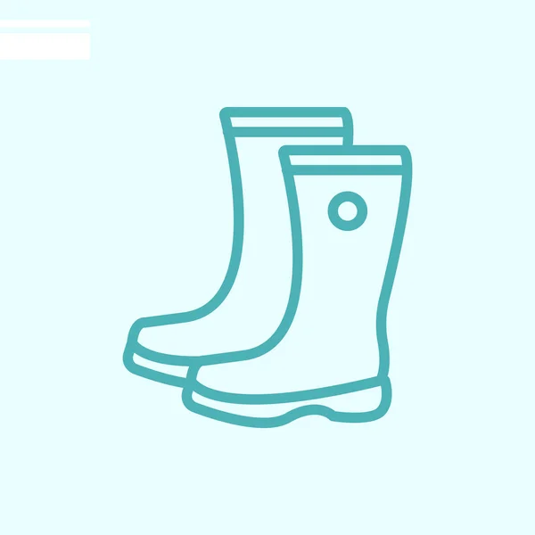 Bottes Caoutchouc Icône Web Illustration Vectorielle — Image vectorielle