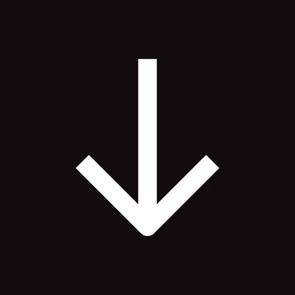 Flecha abajo icono plano — Archivo Imágenes Vectoriales