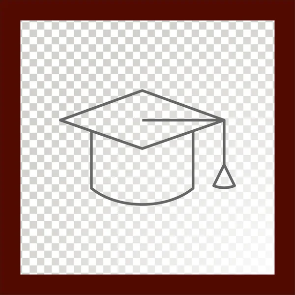 Graduierung Cap Web Ikone Vektorillustration — Stockvektor