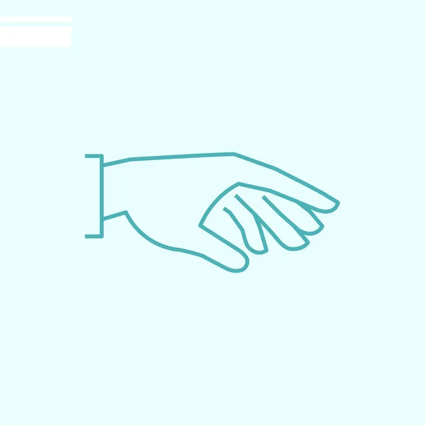 Hand Web Icon Vector Illustration — Stock Vector