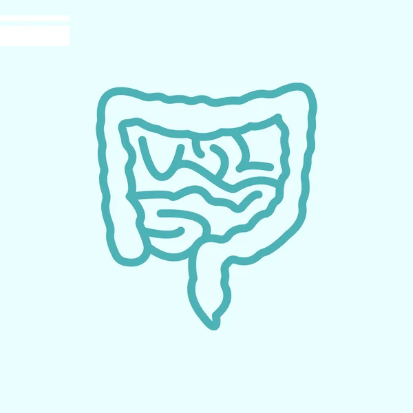 Intestinos Color Icono Web Ilustración Vectorial — Vector de stock