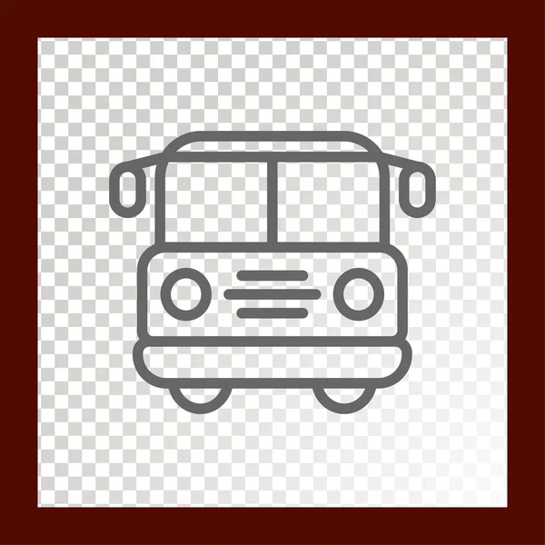 School Bus Web Icon Vector Illustration — Stock Vector