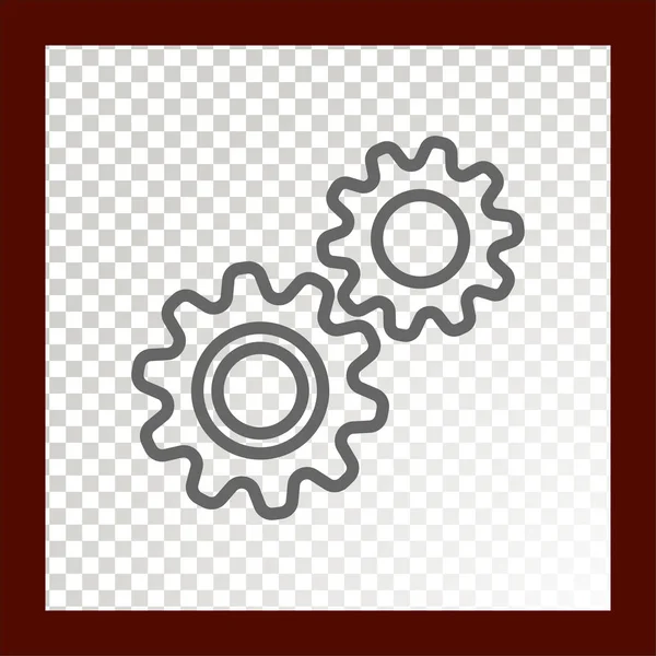 Cogwheels Web Icon Vector Illustration — Stock Vector