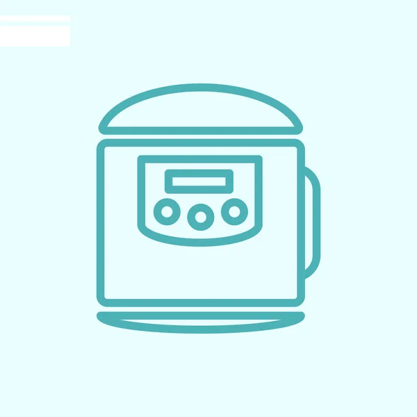 Multicooker Web Pictogram Vectorillustratie — Stockvector