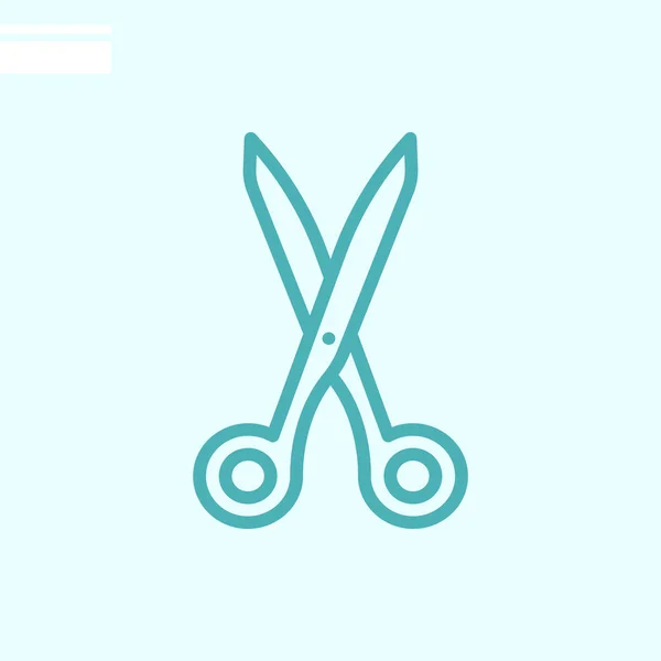 Scissors Web Icon Vector Illustration — Stock Vector
