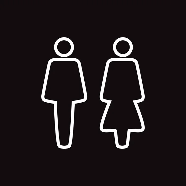 男と女のアイコン ベクトル イラスト — ストックベクタ