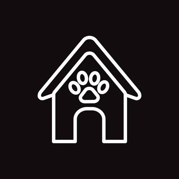 Иконка Дома Собаки Интернете Векторная Иллюстрация — стоковый вектор