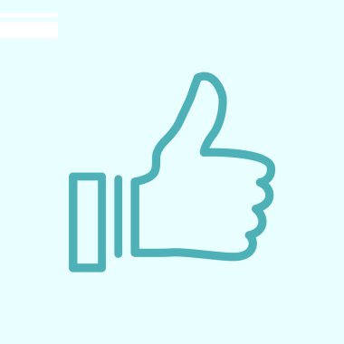 Başparmak ağ simgesi. Vektör illüstrasyonu 