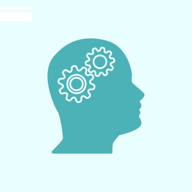 Beyin ağı simgesi. Vektör illüstrasyonu 