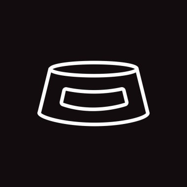 köpek kase web simgesi. Vektör çizim 