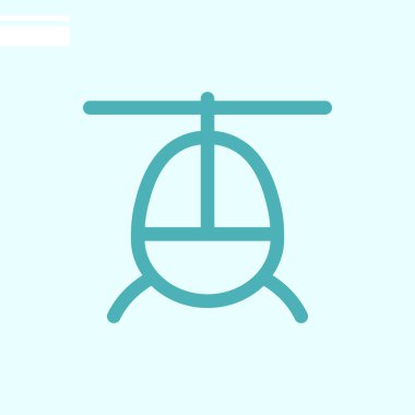 Helikopter web simgesi. Vektör illüstrasyonu 