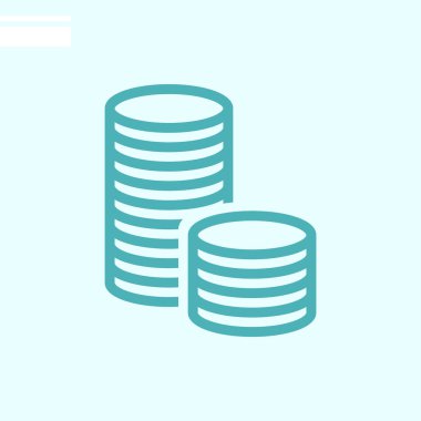  paralar web simgesi. Vektör çizim 