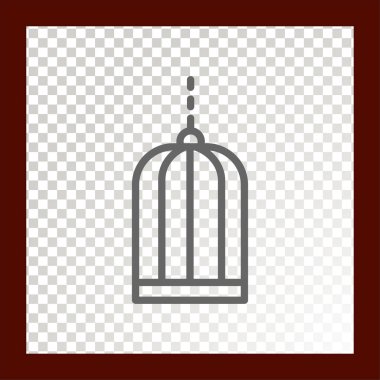 kuş kafes web simgesi. vektör çizim.   