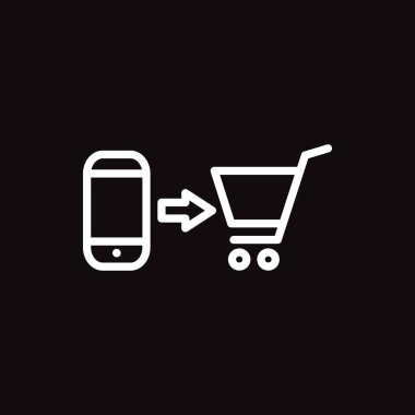 Alışveriş web simgesi. Vektör illüstrasyonu 