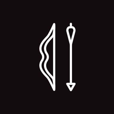 yay ve ok renk web simgesi. vektör çizim