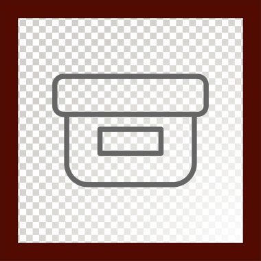 kutu web simgesi. Vektör illüstrasyonu 