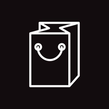 alışveriş çantası web simgesi. Vektör çizim 