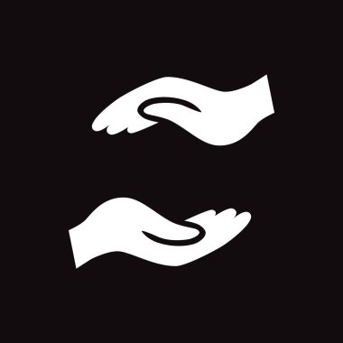 Eller ağ simgesi. Vektör illüstrasyonu