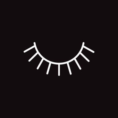 kirpik simgesi, Güzellik sembolü, vektör çizim