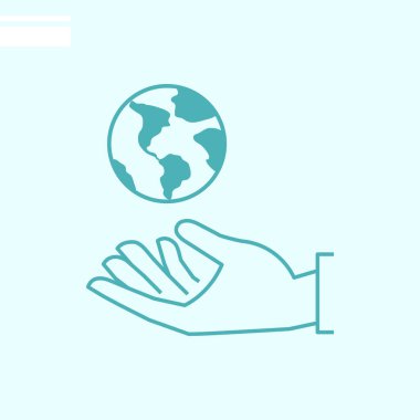 el simgesi, vektör illüstrasyon Küre 