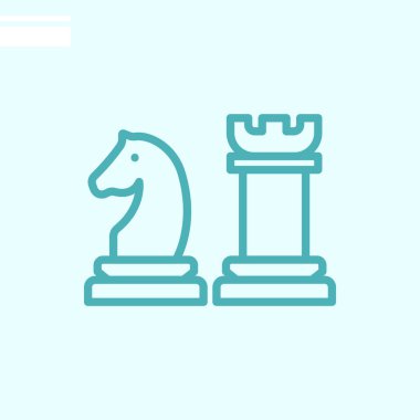 Satranç web simgesi. Vektör çizim 