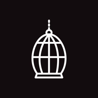 kuş kafes web simgesi. vektör çizim. 