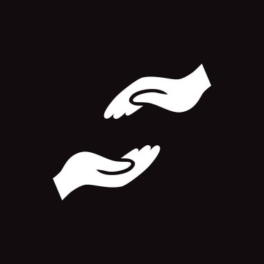 Eller ağ simgesi. Vektör illüstrasyonu