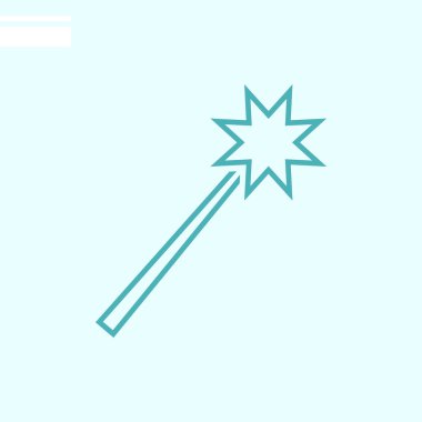 Sihirli değnek web simgesi. vektör çizim. 