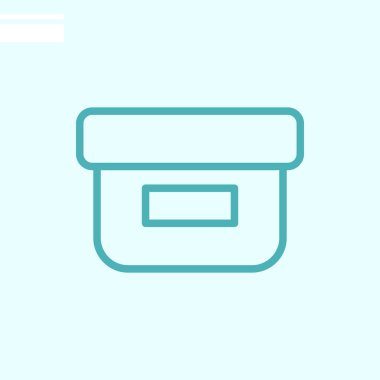 kutu web simgesi. Vektör illüstrasyonu 