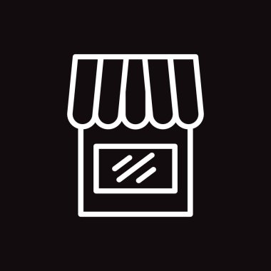 Dükkanı web simgesi. Vektör çizim 