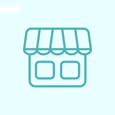 Dükkanı web simgesi. Vektör çizim 