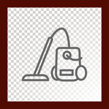 Elektrikli süpürge web simgesi. Vektör çizim 
