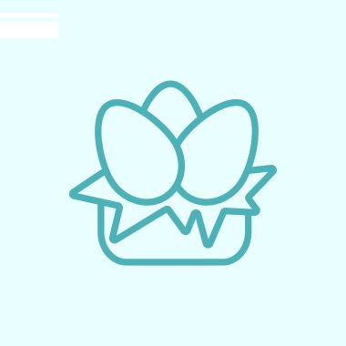 yumurta web simgesi. Vektör çizim.