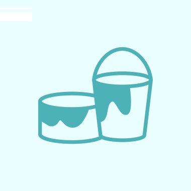 kova renk web simgesi. vektör çizim.