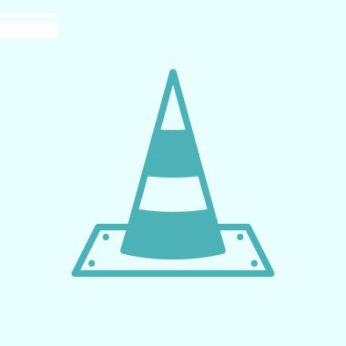 trafik yol koni web simgesi. vektör çizim. 