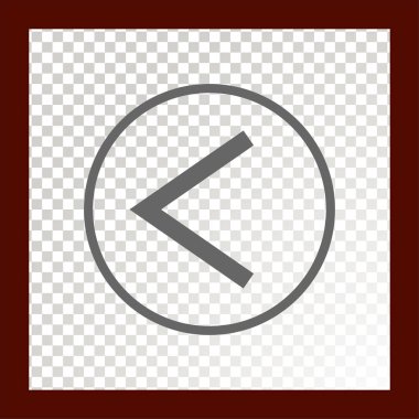 Sol ok düz simgesi, vektör çizim