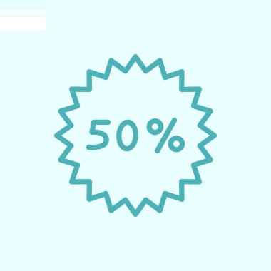  indirim web simgesi. Vektör çizim 