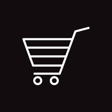 alışveriş sepeti web simgesi. vektör çizim 