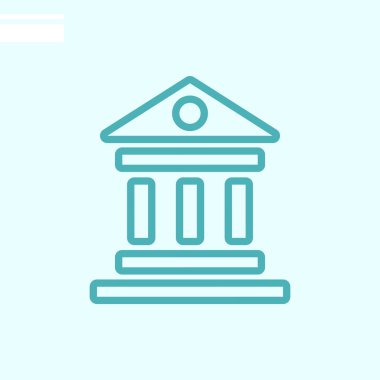 Banka web simgesi. Vektör illüstrasyonu 