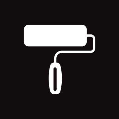 Silindir satırı simgesi, vektör çizim boya