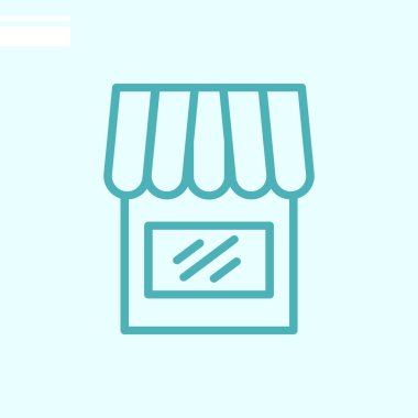 Dükkanı web simgesi. Vektör çizim 