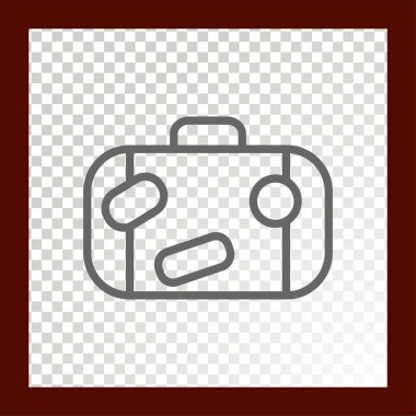 bavul web simgesi. vektör çizim 