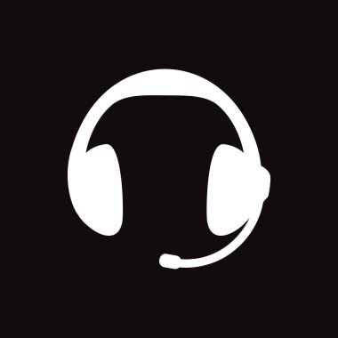 Kulaklık düz stil ikonu 