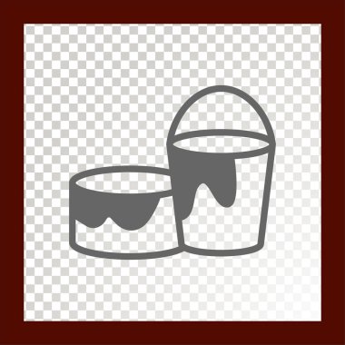 kova renk web simgesi. vektör çizim.