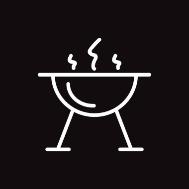 Barbekü web simgesi. Vektör çizim 