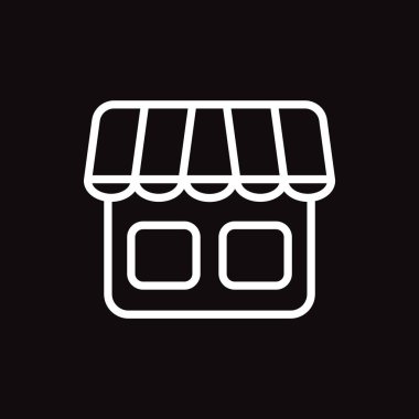 Dükkanı web simgesi. Vektör çizim 