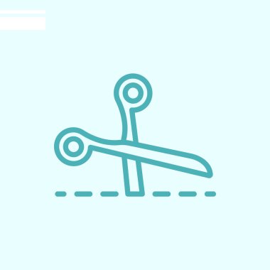 Makas web simgesi. Vektör çizim 