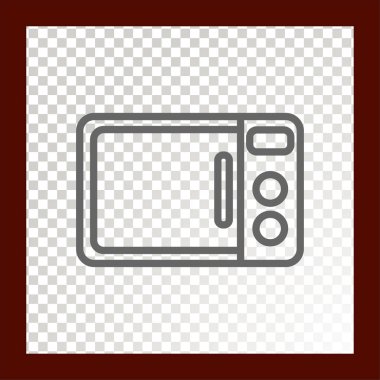 Mikrodalga web simgesi. Vektör çizim 